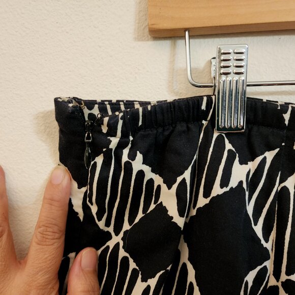 Talbots Women's Skirt Sz 16W A Line Geometric Side Zipper Pleated Career Classic - Picture 9 of 14